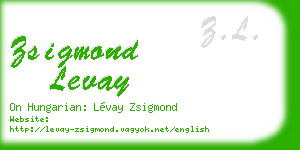 zsigmond levay business card