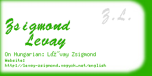 zsigmond levay business card